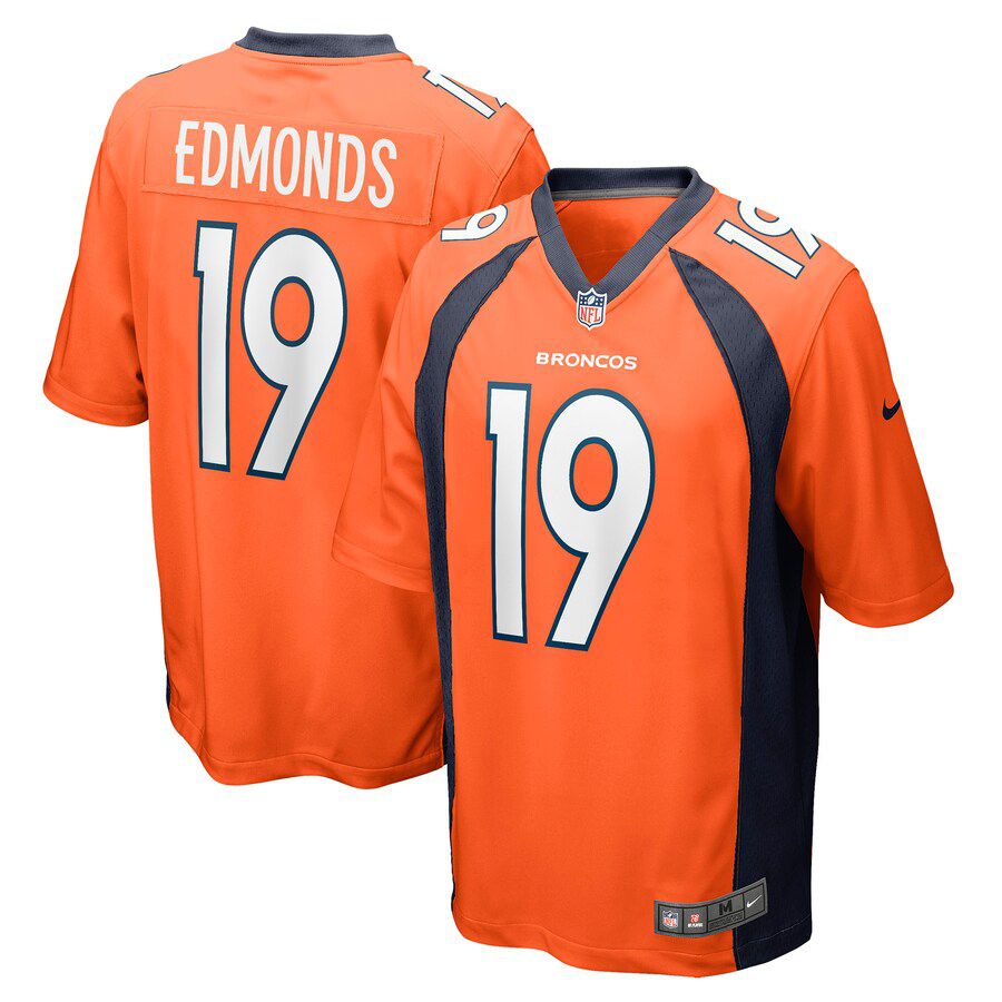 Men Denver Broncos 19 Chase Edmonds Nike Orange Game Player NFL Jersey